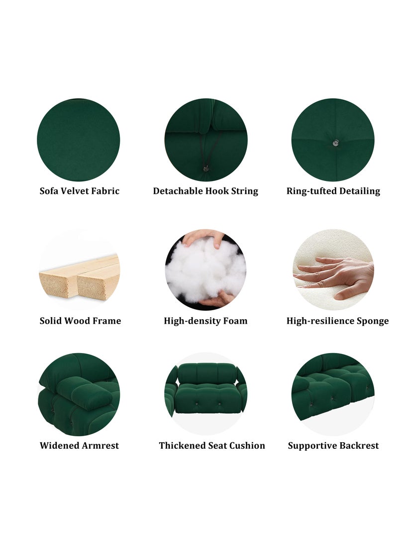 Generic Upgrade Your Living Room with a Stylish U-Shaped Velvet Sofa  - Image 3