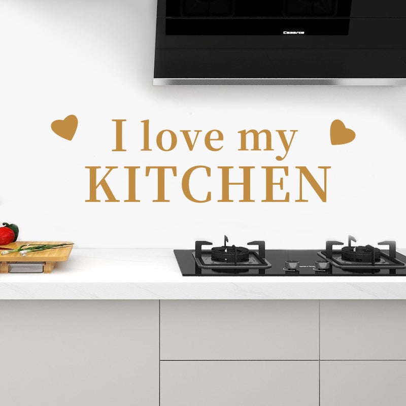 Rotumaty Kitchen Wall Stickers Decals Decor Love Kitchen Wall Decor Quotes Sign Flower Vase Art Decorations for Home Dining Room Coffee Shop - Image 4