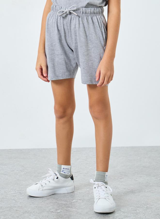 Styli Boys Grey Solid T-Shirt and Shorts Set - Image 5