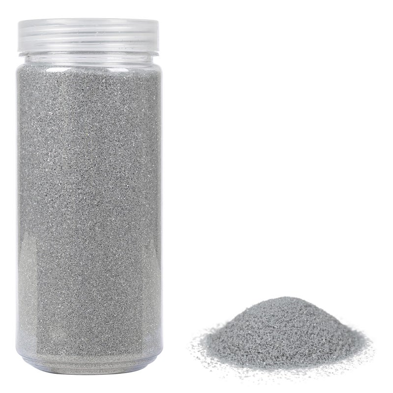 Heku 3033023 Decorative Coloured Sand Silver 750g in resealable tin
