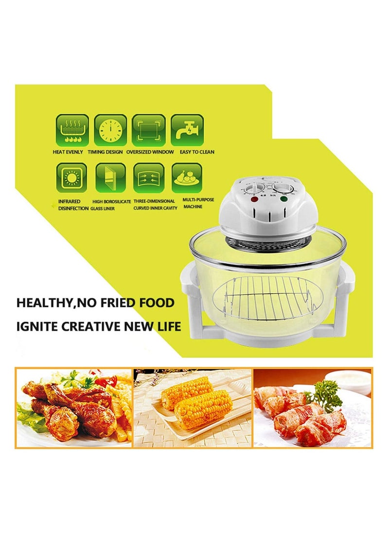 Generic - Glass Turbo Air Fryer Infrared Halogen Convection Oven Roaster Health 360° heating Multifunction Roaster Electric Cooker - Image 1