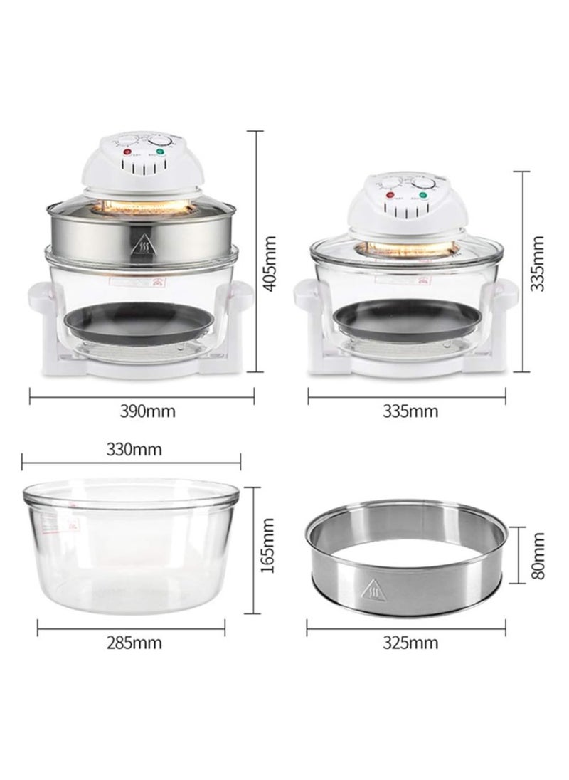 Generic - Glass Turbo Air Fryer Infrared Halogen Convection Oven Roaster Health 360° heating Multifunction Roaster Electric Cooker - Image 1