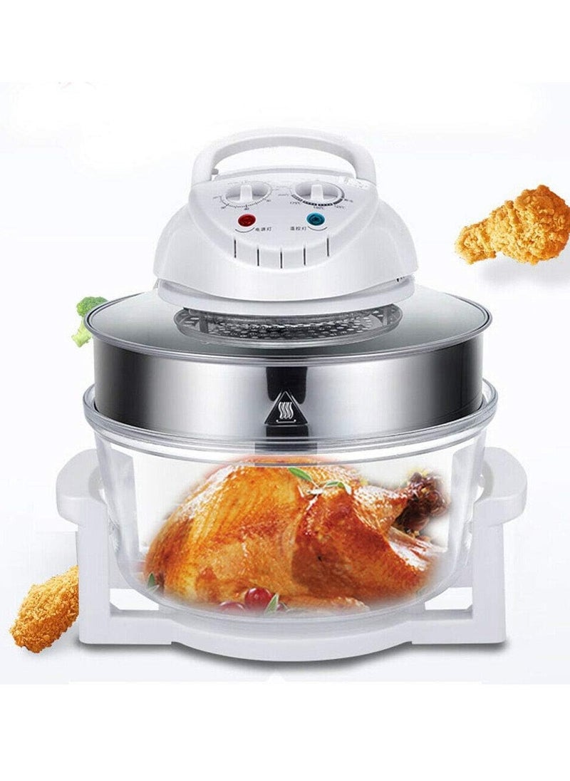 Generic - Glass Turbo Air Fryer Infrared Halogen Convection Oven Roaster Health 360° heating Multifunction Roaster Electric Cooker - Image 1