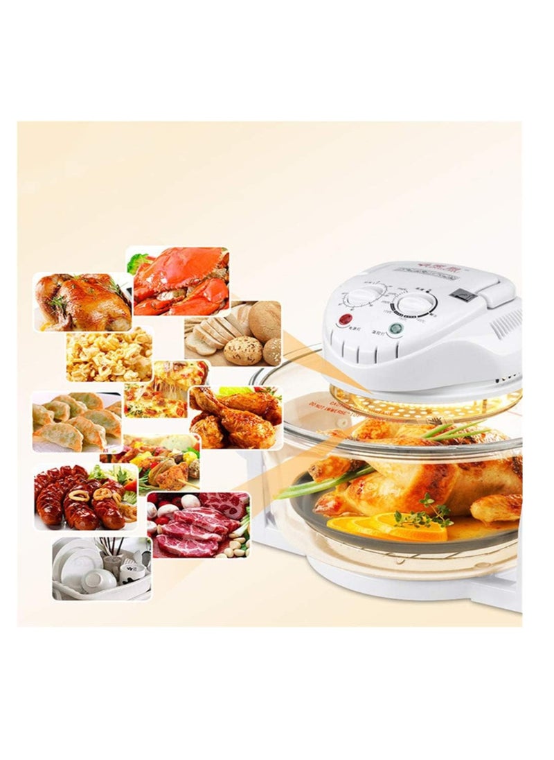 Generic - Glass Turbo Air Fryer Infrared Halogen Convection Oven Roaster Health 360° heating Multifunction Roaster Electric Cooker - Image 1