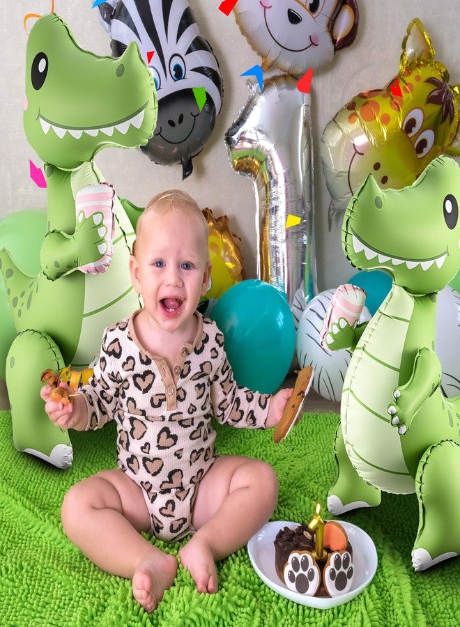 Arrowbash 2 Pack Self Standing 4D Alligator Crocodile Balloons Foil Inflatable Balloons for Birthday Jungle Safari Theme Party Baby Shower Decorations - Image 5