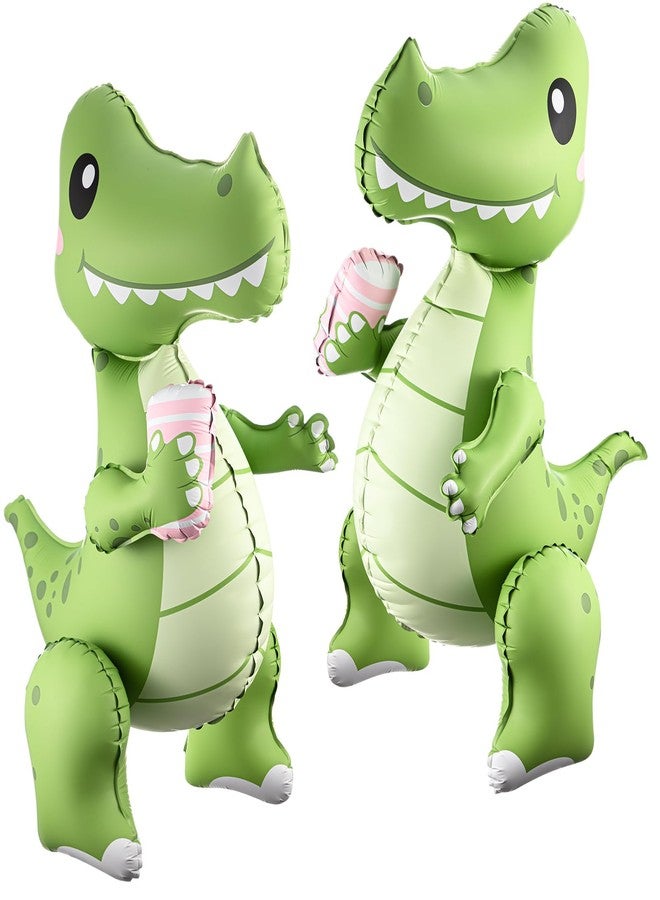 Arrowbash 2 Pack Self Standing 4D Alligator Crocodile Balloons Foil Inflatable Balloons for Birthday Jungle Safari Theme Party Baby Shower Decorations - Image 1