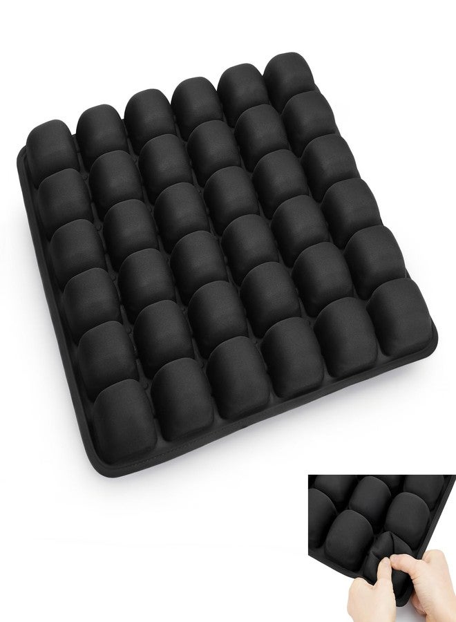 Kaflin Inflatable Seat Cushion with Built-in Pump - Airplane Seat Cushion for Long Flights, 17" x 17" Inflated Size for Pressure Relief, Fits Stadium Bleachers, Hard Wooden & Folding Chairs - Image 1