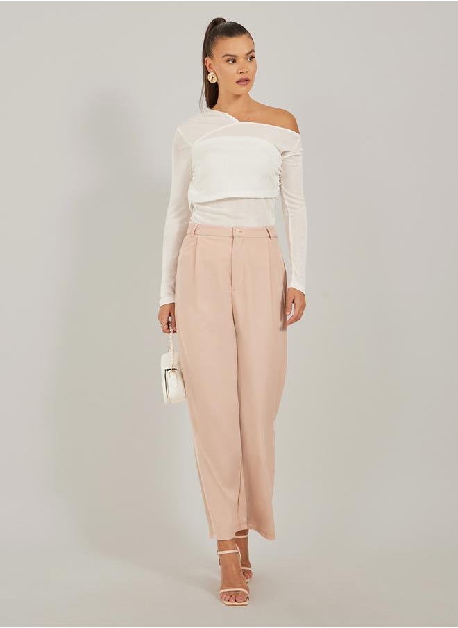 Styli - One Shoulder Long Sleeve Knit Top - Image 1
