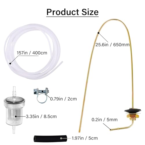 NIULPFZTK 1320399A 35320A Diesel Heater Fuel Tank Standpipe, 650mm x 5mm, Stainless Steel, Automotive Fuel Hoses, White, 1 Count - Image 3