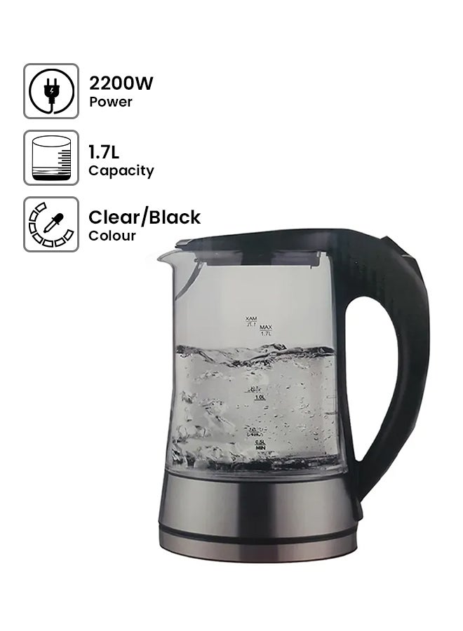 Electric Kettle 1.7 L 2200 W S7098 Clear/Black