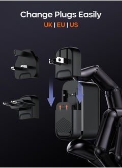 بيجانت بيجانت شاحن سريع 65 واط GaN PD USB-C ، محول حائط 3 منافذ USB PD3 QC3 توصيل الطاقة لأجهزة الكمبيوتر المحمولة ماك بوك ، ديل ، لينوفو ، أسوس ، متوافق مع iPhone 15/14/13/12/11 ، سامسونج ، هواوي ، ون بلس ، شاومي  - Image 5