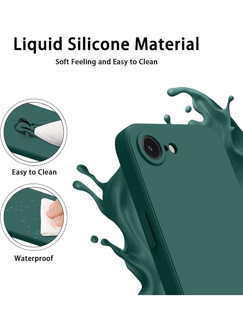 Case Up Compatible with Apple iPhone 17e / 16e 6.1 Inch Case, Soft & Premium Liquid Silicone [Anti-Scratch Microfiber Lining] Shockproof Protective Slim Phone Cover for iPhone 16e 2025, Green - Image 3