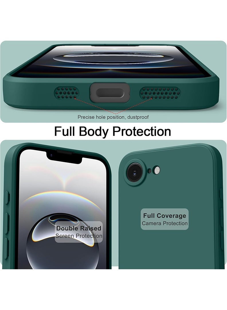 Case Up Compatible with Apple iPhone 17e / 16e 6.1 Inch Case, Soft & Premium Liquid Silicone [Anti-Scratch Microfiber Lining] Shockproof Protective Slim Phone Cover for iPhone 16e 2025, Green - Image 2