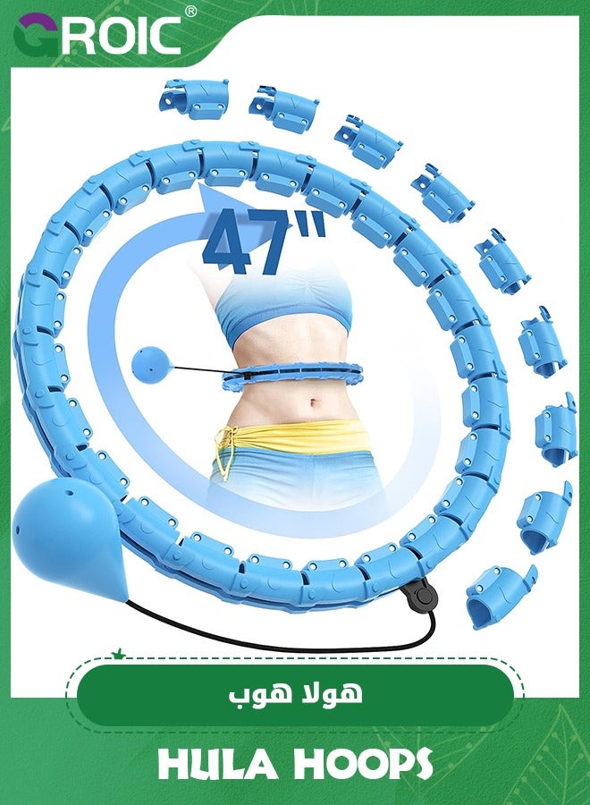 GROIC Weighted Hula Hoop for Adults Weight Loss, Removable Massage with ...