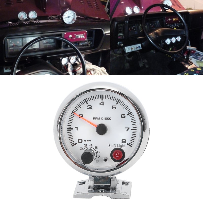12V Universal Tachometer 0-8000 RPM Stepping Motor - High Sensitivity 7 Color Light Tachometer for 4/6/8 Cylinder Gasoline Vehicles

Wait, correction on the format and rules:
12V Universal Tachometer - Image 3