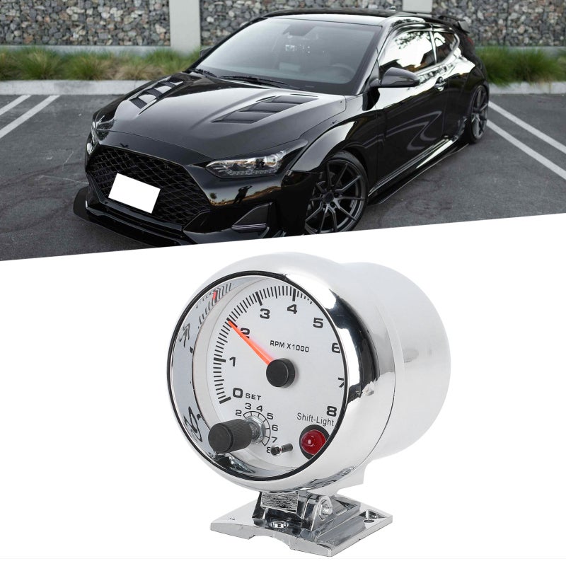 12V Universal Tachometer 0-8000 RPM Stepping Motor - High Sensitivity 7 Color Light Tachometer for 4/6/8 Cylinder Gasoline Vehicles

Wait, correction on the format and rules:
12V Universal Tachometer - Image 1