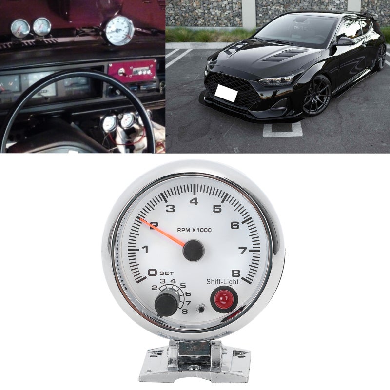 12V Universal Tachometer 0-8000 RPM Stepping Motor - High Sensitivity 7 Color Light Tachometer for 4/6/8 Cylinder Gasoline Vehicles

Wait, correction on the format and rules:
12V Universal Tachometer - Image 4