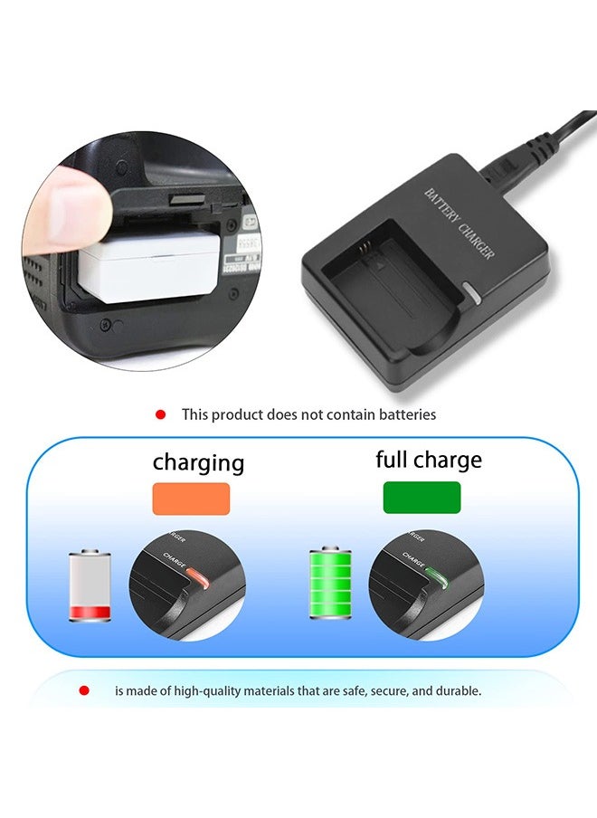 AZorb - LP-E5 LC-E5 LC-E5E Battery charger Compatible with Canon EOS Rebel: EOS 1000D, EOS 450D, EOS 500D, EOS F, EOS X2, EOS X3, EOS Rebel T1i, EOS Rebel XS, EOS Rebel Xsi Camera, black,with Power Supply Cord. - Image 1