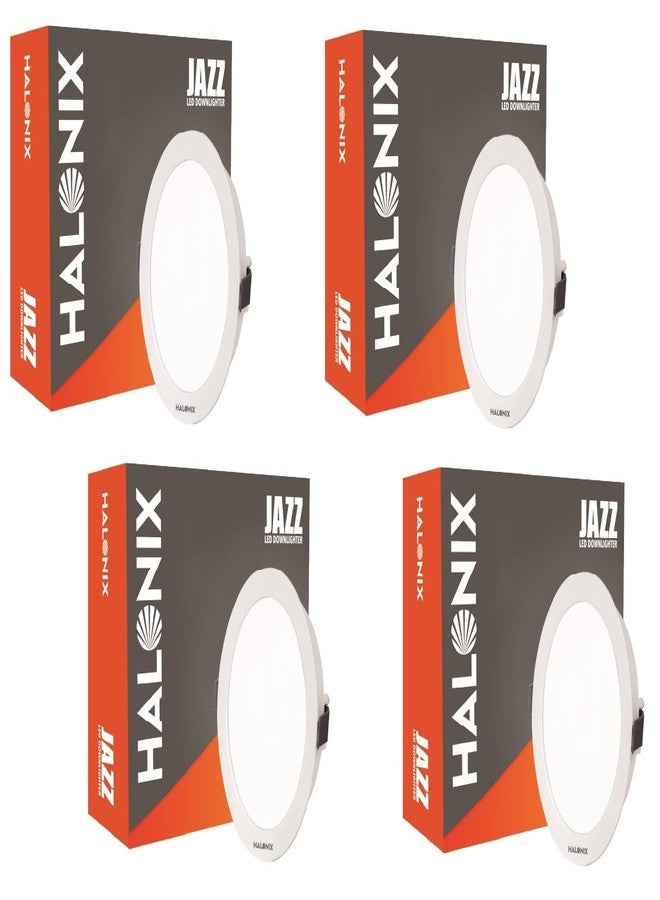Halonix Jazz 6W Warm White Recessed downlighter | Cutout- 3 inch | Bright Recessed Ceiling Light | Led Downlighter with Surge Protection | Pack 4 - Image 1