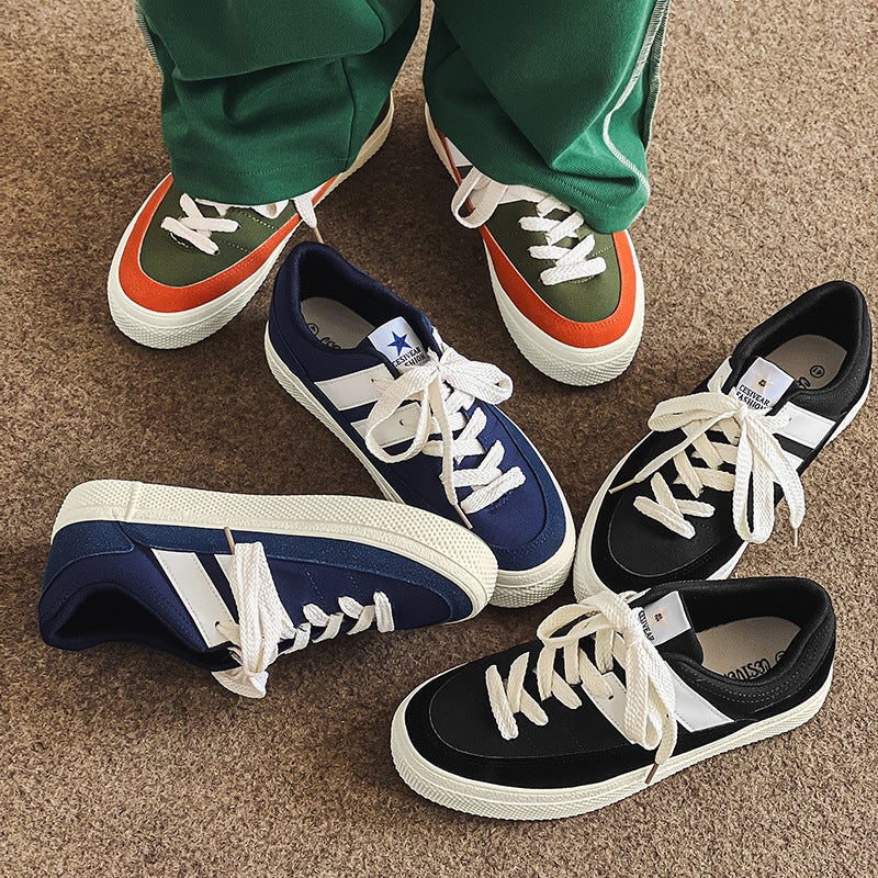 Autumn 2023 New Niche Trendy Brand Couple Casual Fashion Color Match Thick Bottom Shark Bread Shoes Boys Skateboard Shoes - Image 2