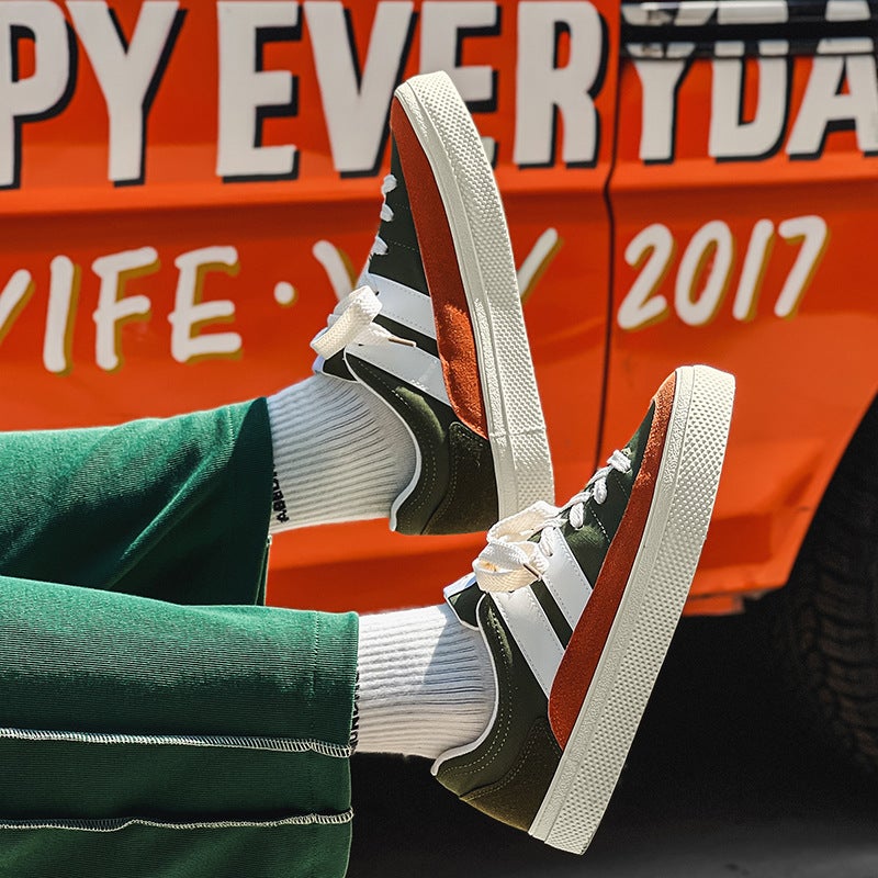 Autumn 2023 New Niche Trendy Brand Couple Casual Fashion Color Match Thick Bottom Shark Bread Shoes Boys Skateboard Shoes - Image 3
