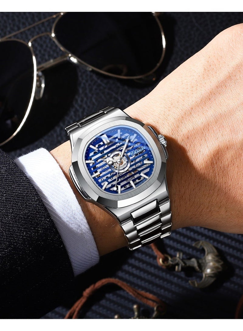 Chenxi Men’s Mechanical Wrist Watch with Luxury Modern Design, Water Resistant, Scratch-Resistant Glass, Full Stainless Steel with Elegant Box - Image 4