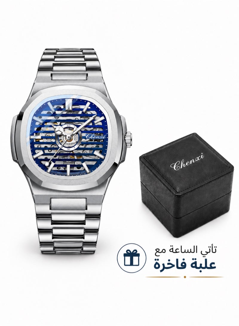 Chenxi Men’s Mechanical Wrist Watch with Luxury Modern Design, Water Resistant, Scratch-Resistant Glass, Full Stainless Steel with Elegant Box - Image 1