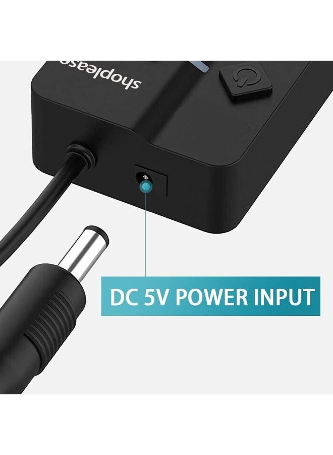 shoplease 7-Port USB 3.0 Hub with Individual Power Switches and Lights, High-Speed Data Hub Splitter Portable USB Extension Hub for PC Laptop and More (No Power Adapter) - Image 4