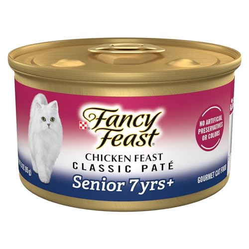 Fancy Feast Purina Fancy Feast Wet Senior Cat Food 7 Years Plus Chicken Feast Pate - (Pack of 24) 3 oz. Cans - Image 1