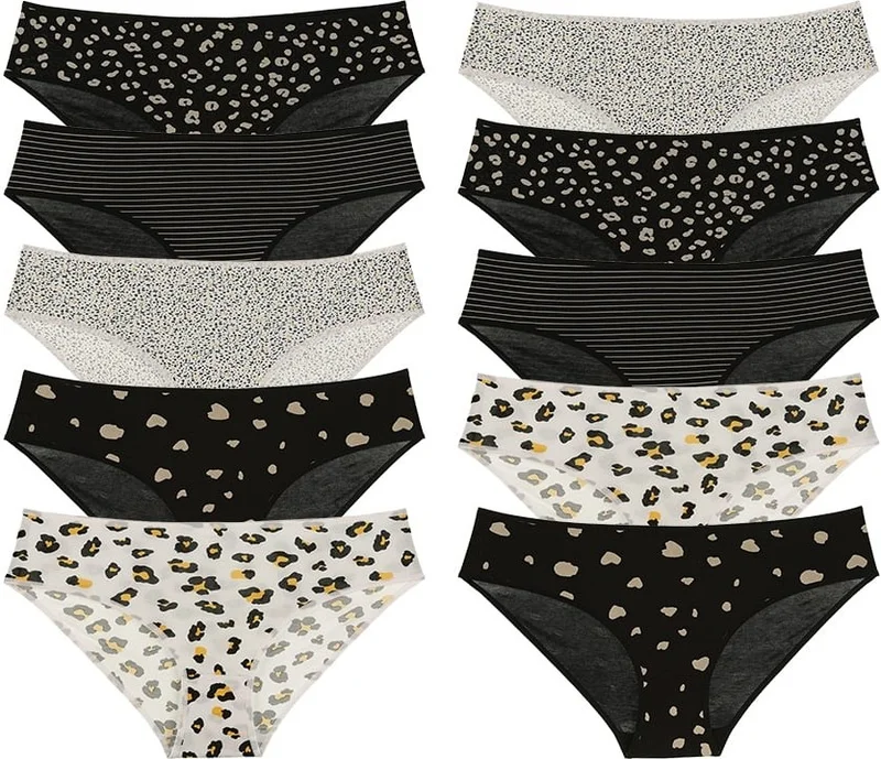 دونيلا 10 Pcs High Waist Women's Colorful Panties - 311101