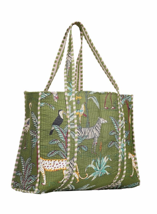 INDACORIFY Beautiful Printed Cotton Tote Bag Indian Handmade Shopping Bag Ethnic Baho Hippie Shoulder Bag Women Market Carry Bag - Image 3