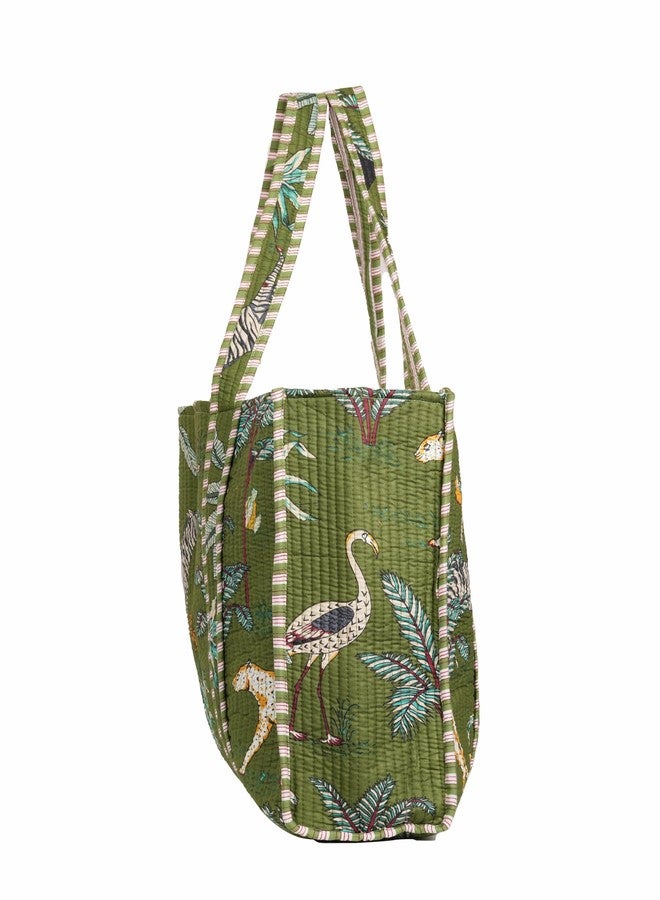 INDACORIFY Beautiful Printed Cotton Tote Bag Indian Handmade Shopping Bag Ethnic Baho Hippie Shoulder Bag Women Market Carry Bag - Image 2