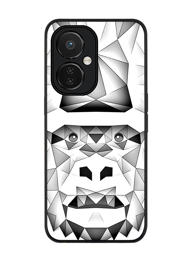 Stylizedd Rugged Black edge case for Nord CE 3 Lite Slim fit Soft Case Flexible Rubber Edges Anti Drop TPU Gel Thin Cover - Poly Ape - Image 1