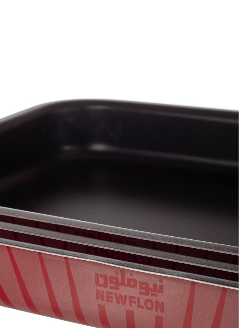 Newfloon Newflon 3-piece rectangular oven tray set for multi-use - Image 2