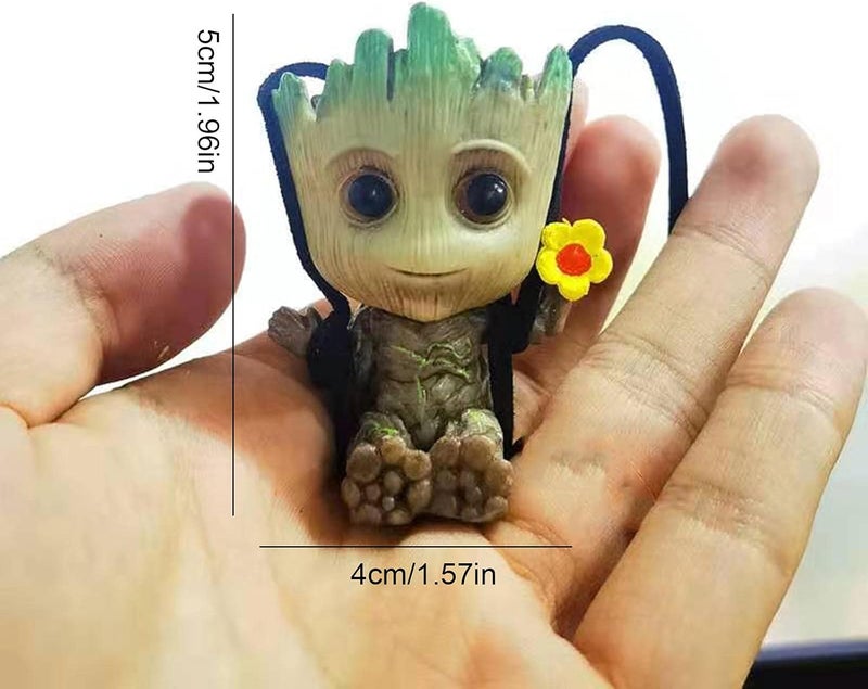 SCKUBMF Smiling Little Tree Man Car Mirror Charm - Lanyard Car Accessory for Decoration, 70cm - Image 4