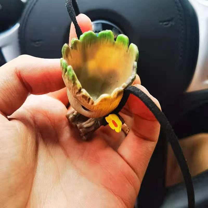 SCKUBMF Smiling Little Tree Man Car Mirror Charm - Lanyard Car Accessory for Decoration, 70cm - Image 5