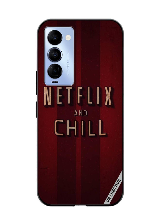 VR CREATIVE Protective Case Cover For Tecno Camon 18/18 P Netflix And Chill Design Multicolour - Image 1