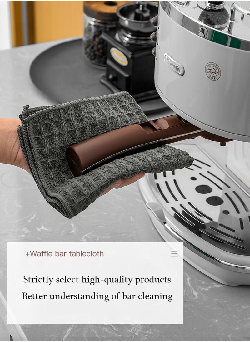 yIFeNG 4 PCS  Microfiber Barista Cleaning Towels Coffee Cleaning Accessories for Espresso Machine, Steam Wand, Countertop,Cotton Kitchen Towels, Waffle Weave Dish Towel,(30cmx30cm)  - Image 2