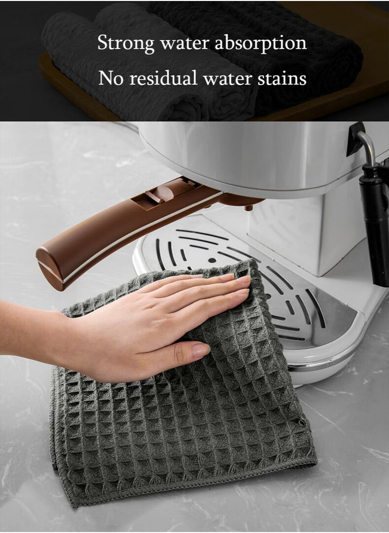 yIFeNG 4 PCS  Microfiber Barista Cleaning Towels Coffee Cleaning Accessories for Espresso Machine, Steam Wand, Countertop,Cotton Kitchen Towels, Waffle Weave Dish Towel,(30cmx30cm)  - Image 3