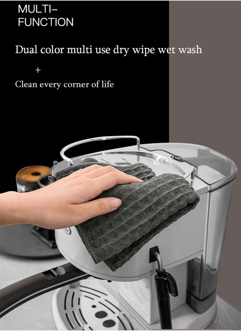 yIFeNG 4 PCS  Microfiber Barista Cleaning Towels Coffee Cleaning Accessories for Espresso Machine, Steam Wand, Countertop,Cotton Kitchen Towels, Waffle Weave Dish Towel,(30cmx30cm)  - Image 5
