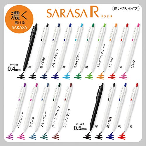 Zebra Pen Zebra Sarasa R B-JJS29-R1-BL Gel Ballpoint Pen, 0.02 inches (0.4 mm), Blue, 10 Pieces - Image 2
