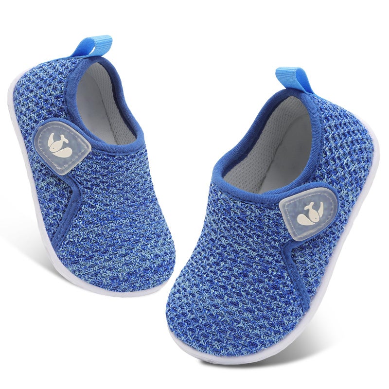 FEETCITY Baby Sneakers Boys Girls Slip On Shoes Infant First Walking Shoes Baby Barefoot Shoe Blue - Image 1