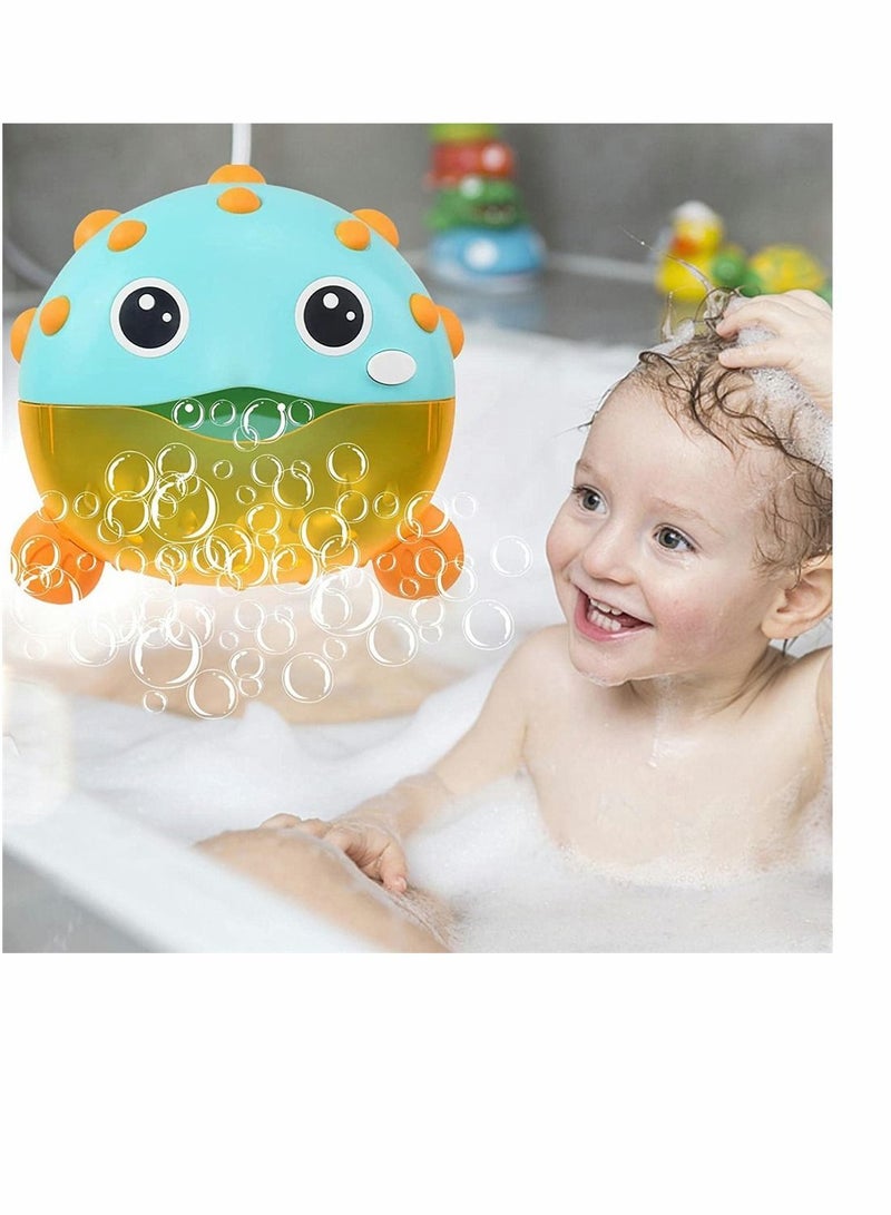 Y&D Bubble Bath Toy Puffer Fish Toys Automatically Bubbles Baby Machine for Tub and Plays Children's Songs Bathtub Maker Toddlers - Image 3