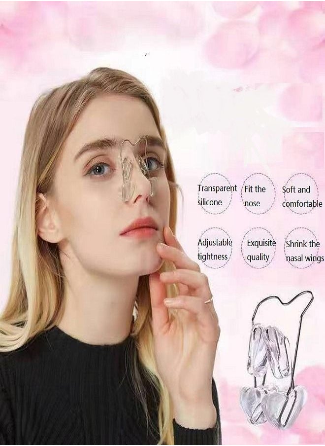 Silicone nose straightener, nose bridge elevating device, nose warping and wing reducing corrector, nose clamp