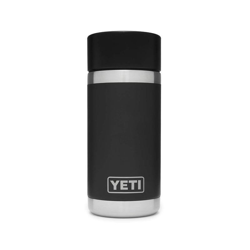 YETI Rambler 12 oz Bottle Stainless Steel Vacuum Insulated with Hot Shot Cap Black