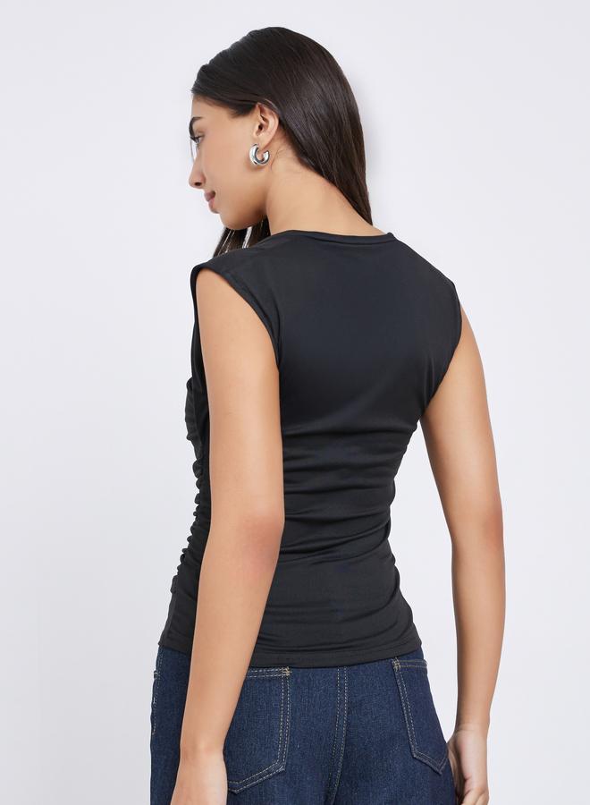 ستايلي بلوزة محبوكة ضيقة بياقة مربعة - Image 5