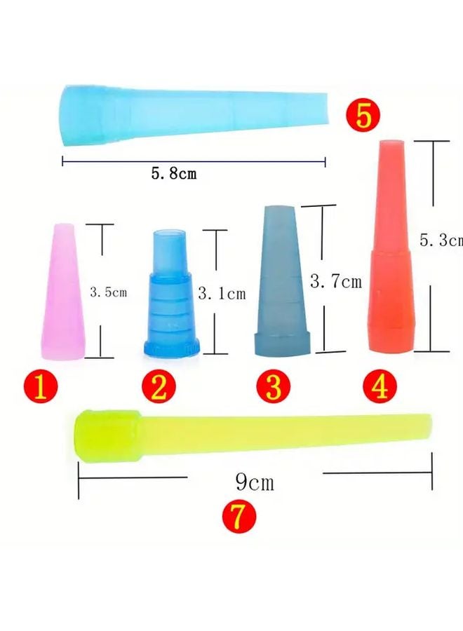 Disposable Hookah Mouthpieces No 7 3 54 Inch 50 Packs Multi Color Plastic Tips - Image 3