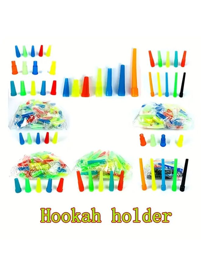 Disposable Hookah Mouthpieces No 7 3 54 Inch 50 Packs Multi Color Plastic Tips - Image 1
