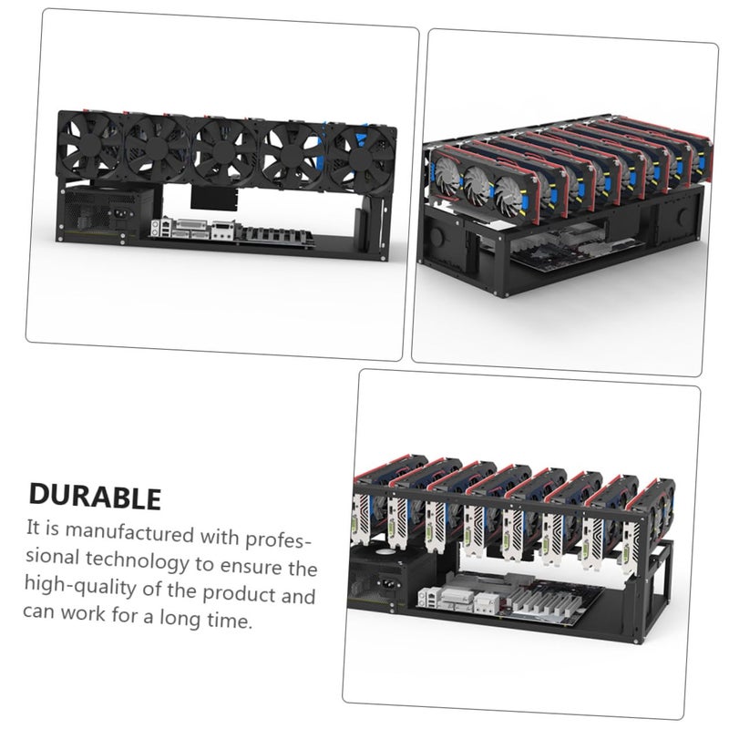 Open Frame GPU Mining Rig Case 8 GPU Computer Bracket for Enhanced Cooling External Accessory - Image 4