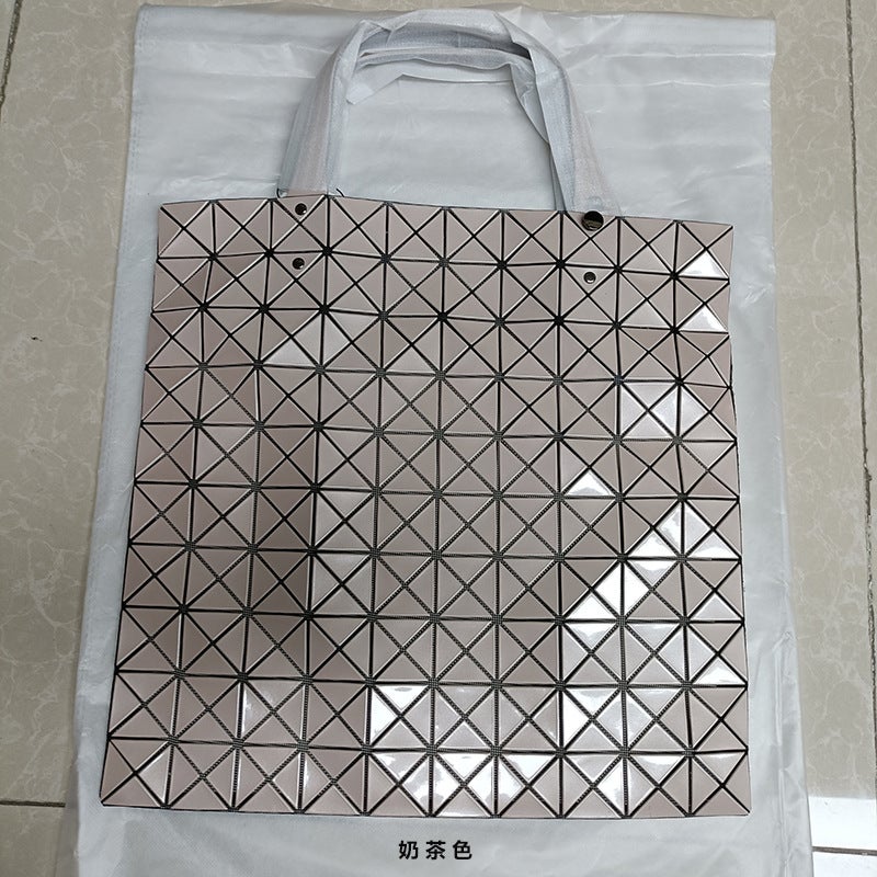 Japanese Triangle Rhomboid Bag House 10-Compartment Folding Bag Fashionable Geometric Rhomboid Bag Lifetime Shoulder Portable Tote Bag For Women - Image 5
